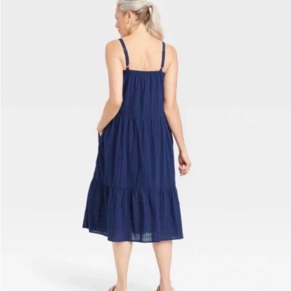 Womens Xxl sun dress 👗 navy blue - Picture 2 of 11